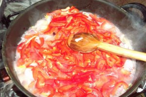 Tocana de ceapa cu carne de porc