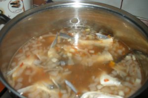 Ciorba cu biban de mare