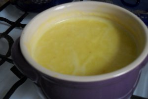 Supa crema de cartofi cu fructe de mare
