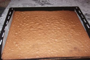Tort cu rulada si crema de capsuni