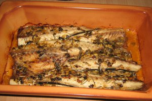Macrou aromat cu garnitura de orez