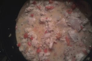 Mancare de carne cu legume si smantana