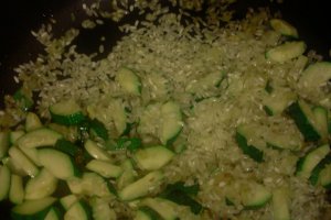 Risotto cu creveti si dovlecei