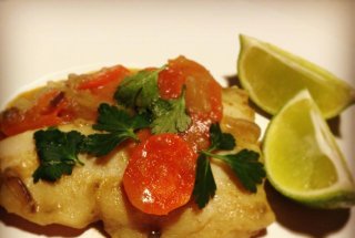 Peşte în curry verde thailandez