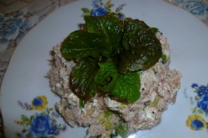 Salata de ton cu ceapa verde si feta