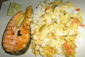 Peste cu pasta de curry
