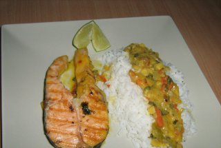 Peste cu pasta de curry