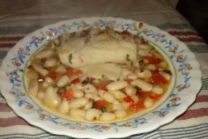 File de pangasius cu fasole