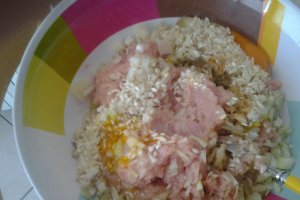 Ardei umpluti cu piept de pui si risotto