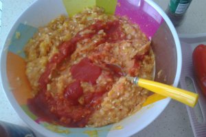 Ardei umpluti cu piept de pui si risotto