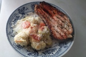Legume la cuptor sos bechamel si parmezam
