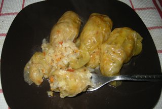 Sarmale de post cu praz si soia 