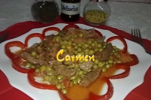 Stroganoff cu mazare