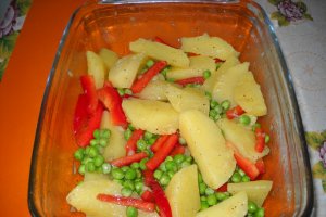 Peste cu mustar si legume