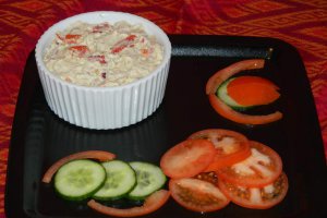 Salata de vinete cu ardei copt