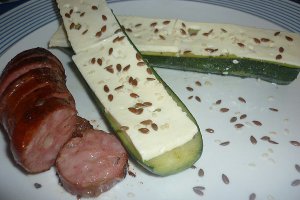 Zucchini copti cu branza si seminte