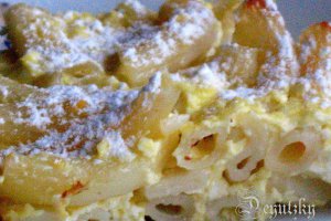 Budinca de paste cu branza dulce