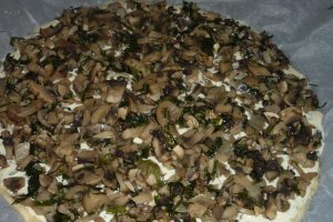 Tarta cu branza si ciuperci