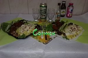 Pastrama de caprioara cu tagliatelle cu sos