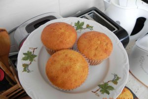 Briose(Cupcakes) pufoase cu merisoare si stafide