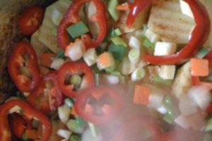 Pui umplut cu legume