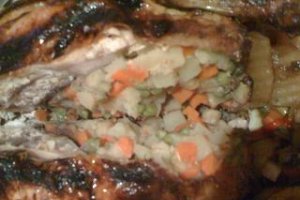 Pui umplut cu legume
