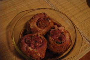Piept de porc umplut si tapetat