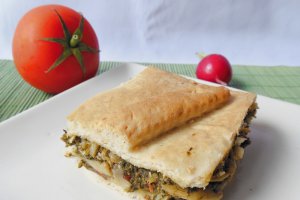Placinta cu ciuperci si spanac