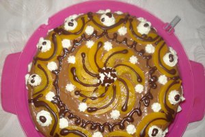 Tort cu mascarpone si piersici