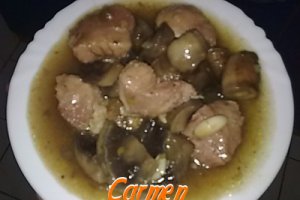Rasol alb de porc cu ciuperci.