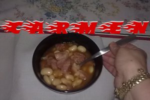 Iahnie de fasole cu afumatura.