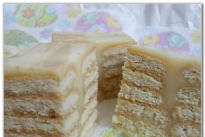 Prajitura cu  biscuiti si budinca de vanilie