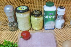 Salata de telina cu sunca si Miez de lapte