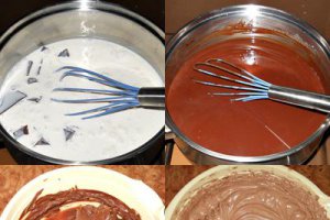 Desert prajitura cu crema ganache