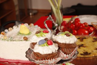 Briose cu ciocolata, festive