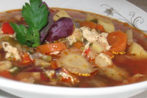 Ciorba de legume cu zdrente de ou