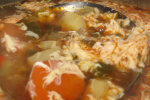 Ciorba de legume cu zdrente de ou