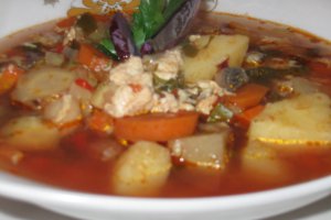 Ciorba de legume cu zdrente de ou