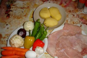 Rulada de curcan cu legume
