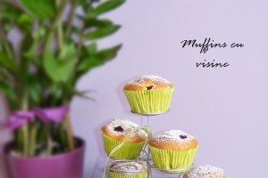 Muffins cu visine