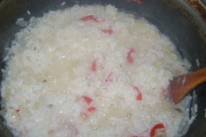 Pilaf de orez si ciuperci la gratar