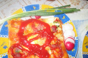 Pizza cu cascaval Delaco si miez de lapte