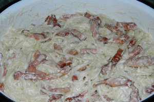 Spaghete carbonara, reţetă cu smantana