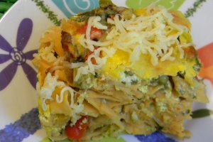 Tagliatelle gratinate cu carne si ciuperci de padure