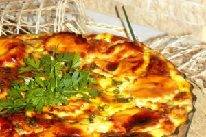 Budinca cu tortellini si 2 feluri de branza