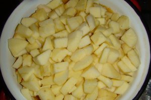 Pizza cu mere si mascarpone