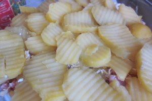 Cartofi franțuzești înnobilați cu bacon