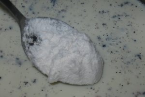 Budinca de vanilie cu dulceata de afine