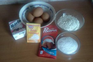 Prajitura cu fructe, frisca si ciocolata