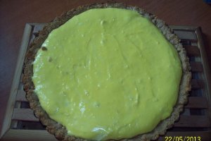 Tarta cu branza si capsuni